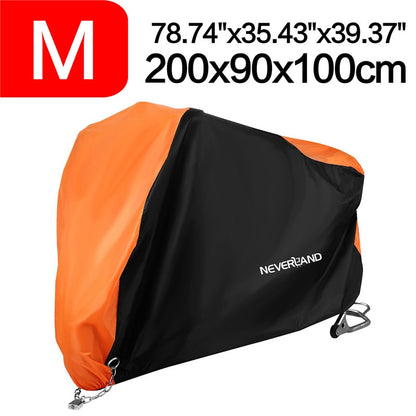 Black Blue Design Waterproof Motorcycle Covers