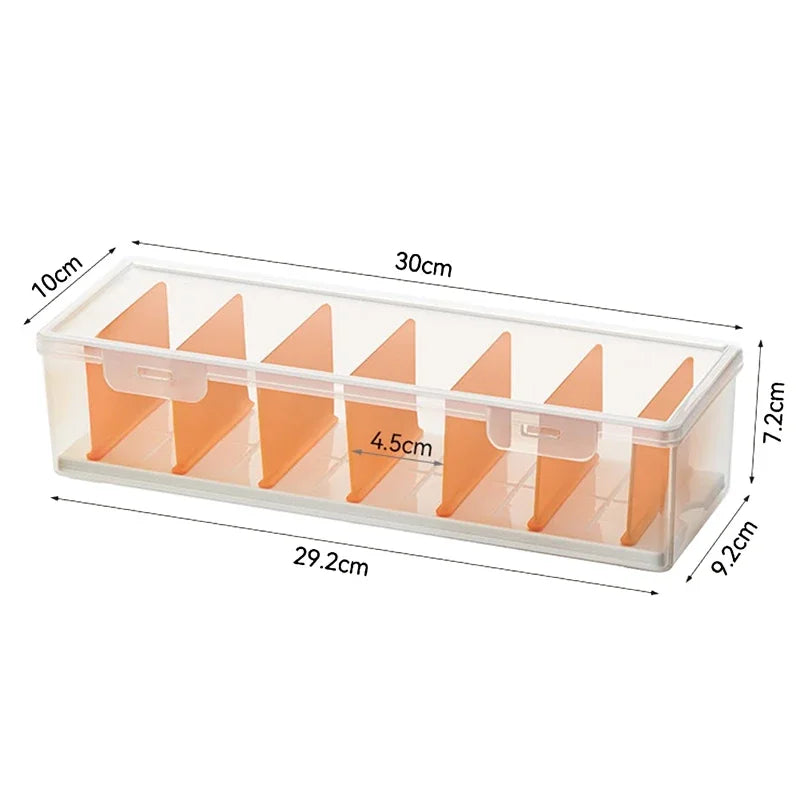 Clear Trading Card Storage Box with Adjustable Dividers