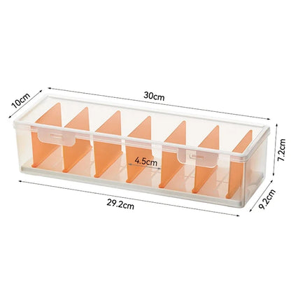 Clear Trading Card Storage Box with Adjustable Dividers