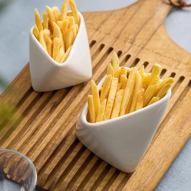 Creative Irregular Ceramic Snack & French Fries Bowl