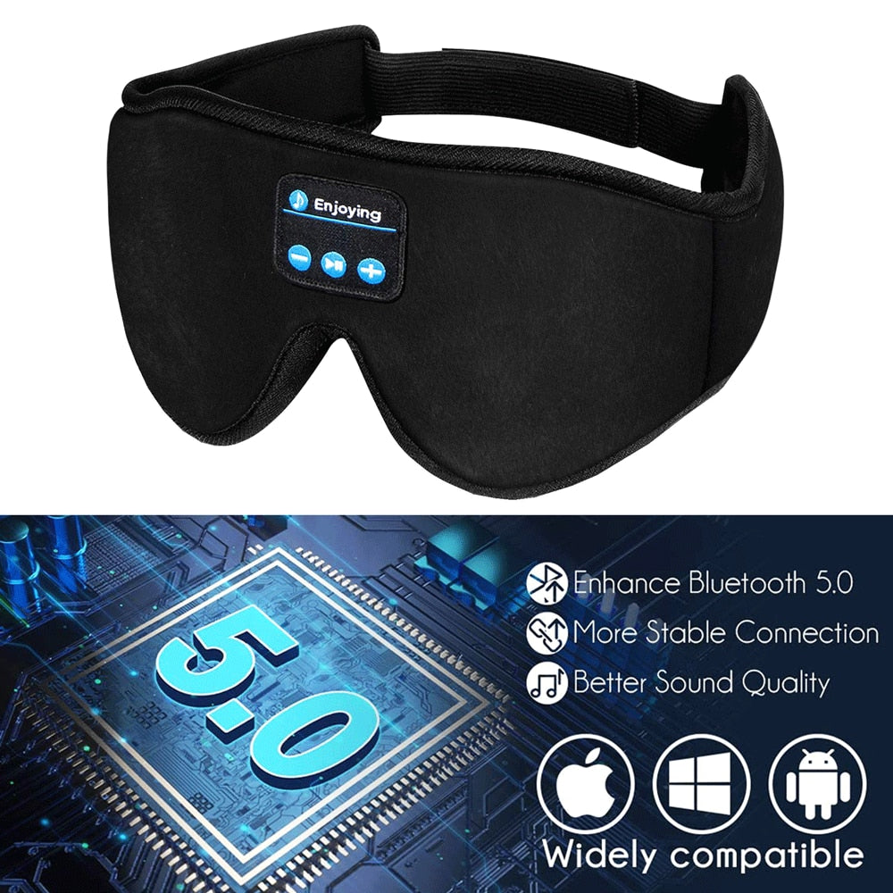 3D wireless headphone sleep eye mask