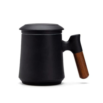 Ceramic Mug with Wooden Handle