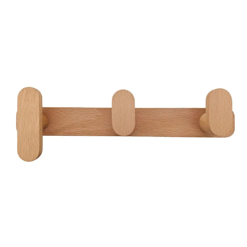 Nordic Solid Wood Wall Hook Rack