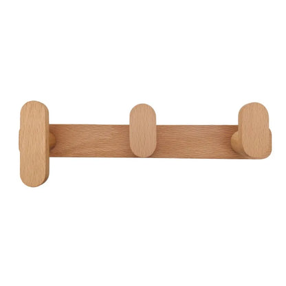Nordic Solid Wood Wall Hook Rack
