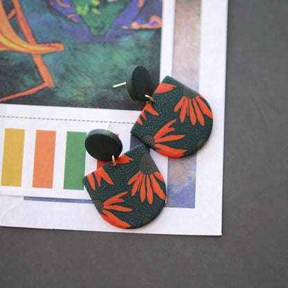 Art Floral Pattern Earrings