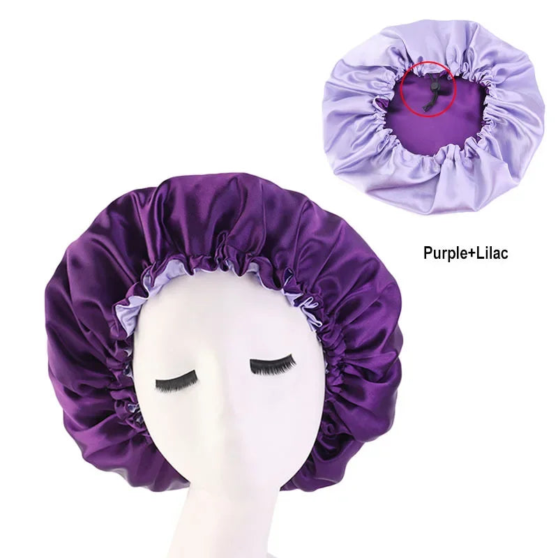 Reversible Satin Bonnet Hair Cap