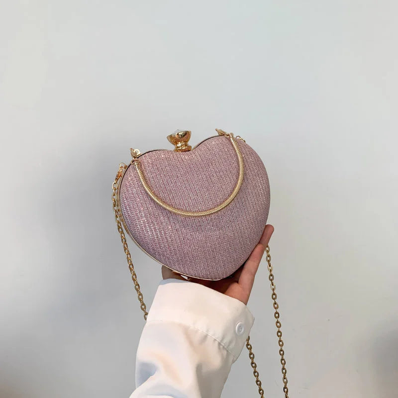 Heart Shape Evening Crossbody Bag