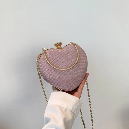Heart Shape Evening Crossbody Bag