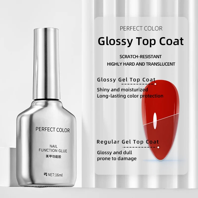 PERFECT COLOR No Wipe Gel Base & Top Coat Set