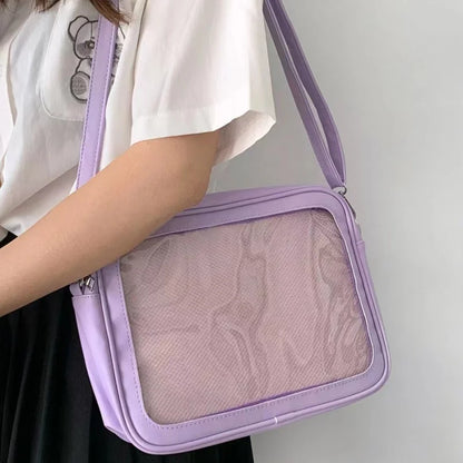 Japanese Ita Crossbody Bag with Display Window