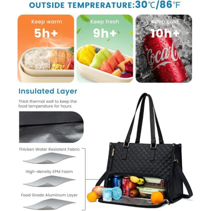 Women’s 2-in-1 Insulated Lunch Tote & Laptop Bag