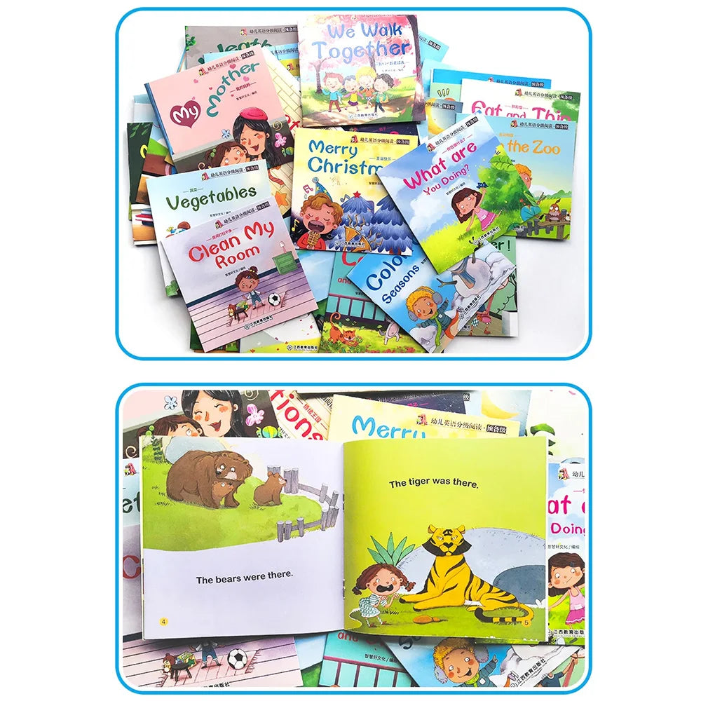 60 Pocket Books Set English Words Learning Books for Kids