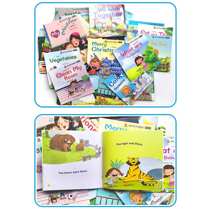 60 Pocket Books Set English Words Learning Books for Kids