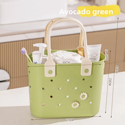 Hollow Drainage Bathroom Shower Storage Basket