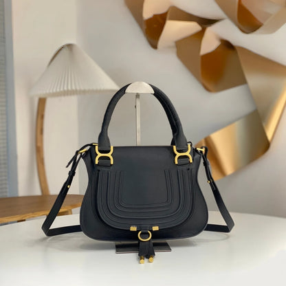 Vintage Genuine Leather Saddle Crossbody Bag for Women