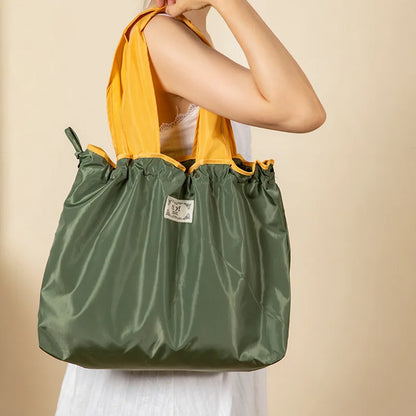 Foldable Drawstring Shopping Tote Bag