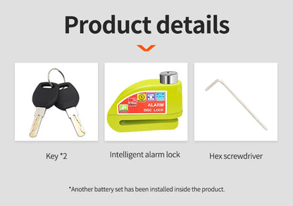 Motorcycle Disc Brake Alarm Lock