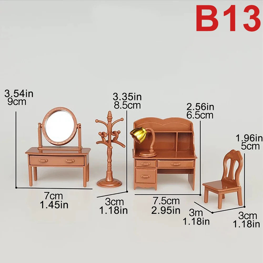 Dollhouse Miniature Furniture Toys Set