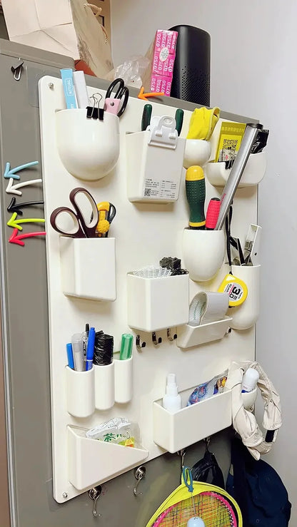Wall-Mounted Modular Storage Organiser Board