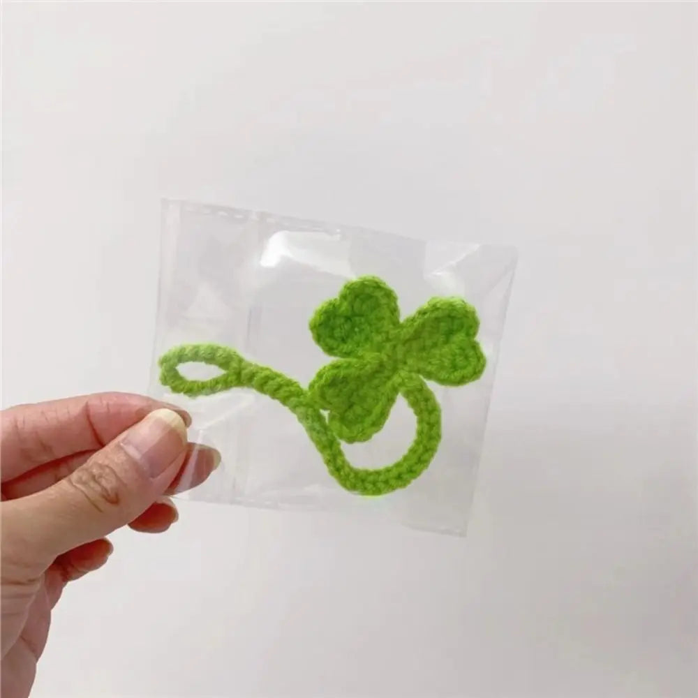 Handmade Crochet Leaf Sprout Headphone Decor