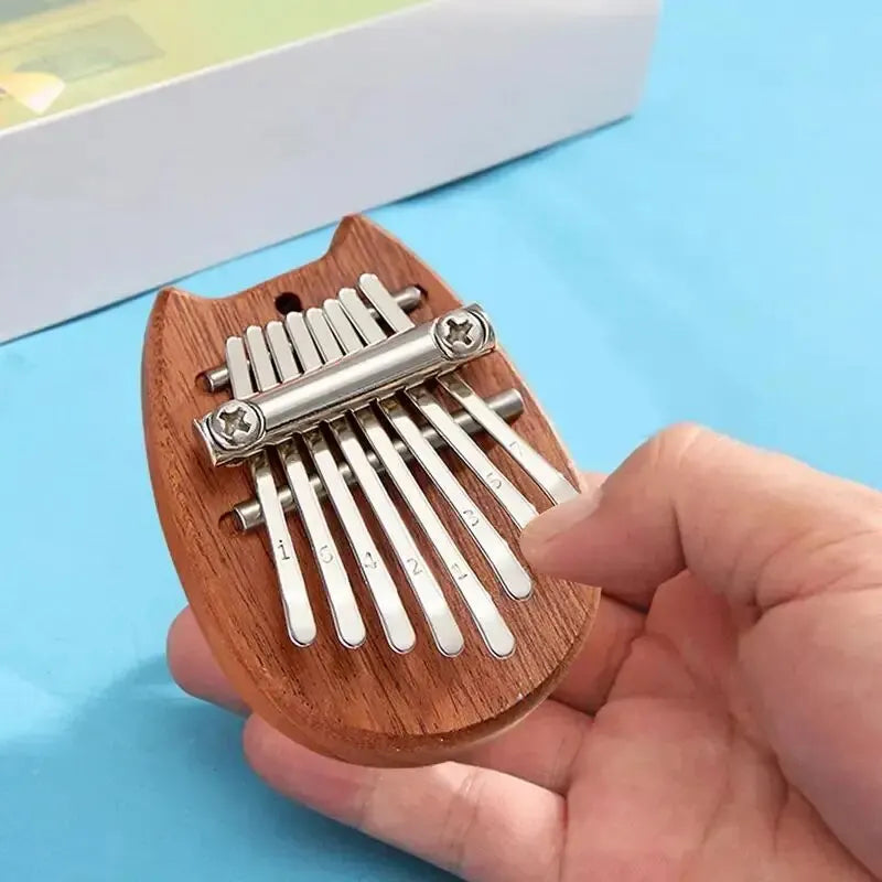 8-Key Mini Wooden Kalimba Thumb Piano