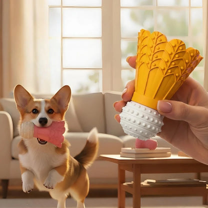 Interactive Badminton Dog Chew Toy with Squeaker