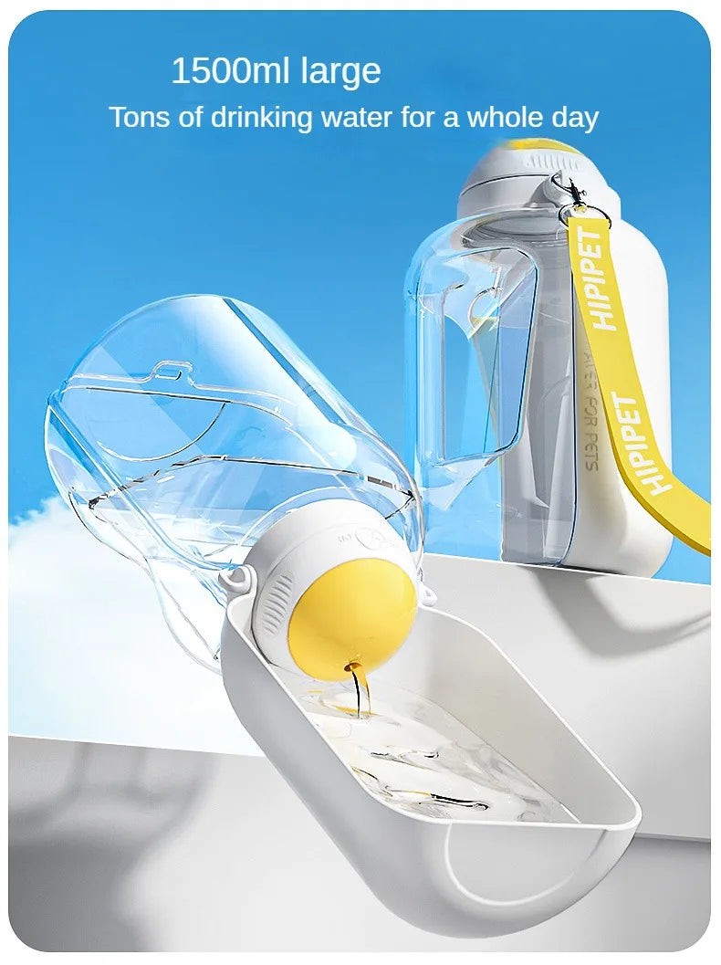 2-in-1 Portable Dog Water Bottle & Food Container