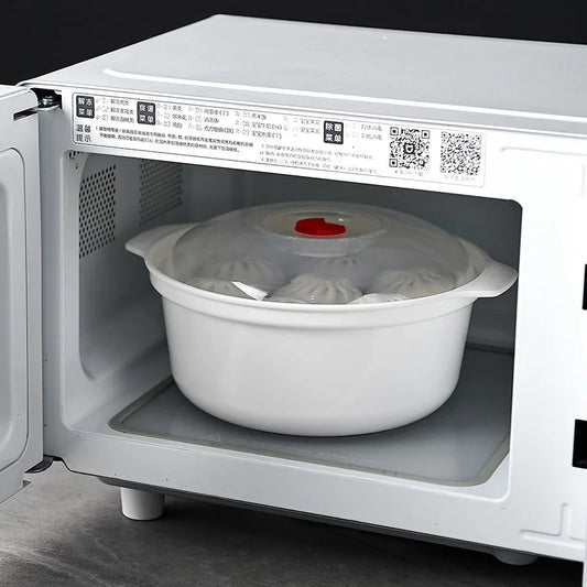 Microwave Food Steamer & Soup Bowl with Lid