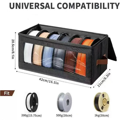 3D Printer Filament Storage Box with Visible Window