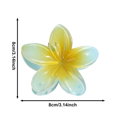 Hawaiian Gradient Flower Hair Claw Clip