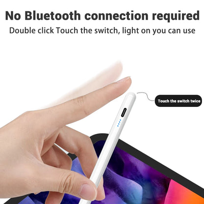 Rechargeable iPad Stylus with Palm Rejection & Magnetic Attachment
