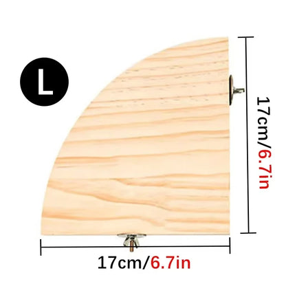 Wooden Bird Perch Platform Stand