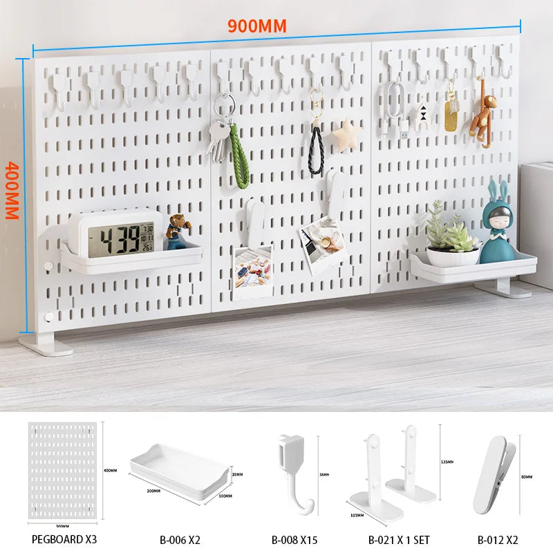Adjustable Desktop Pegboard Organizer