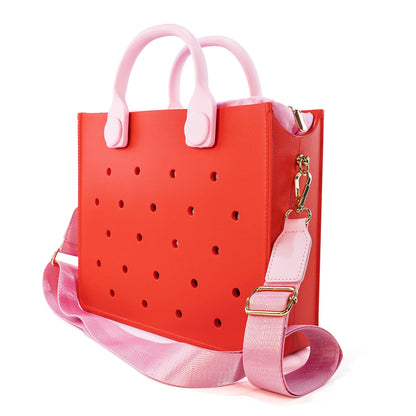 Waterproof EVA Tote Bag with Charm Holes