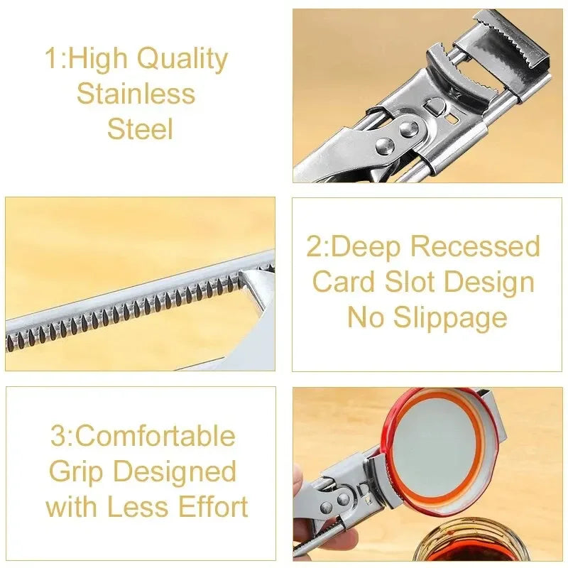 Adjustable Stainless Steel Jar & Bottle Opener
