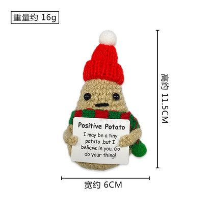 Positive Christmas Potato Crochet Toy