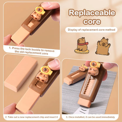 Cute Capybara Retractable Eraser