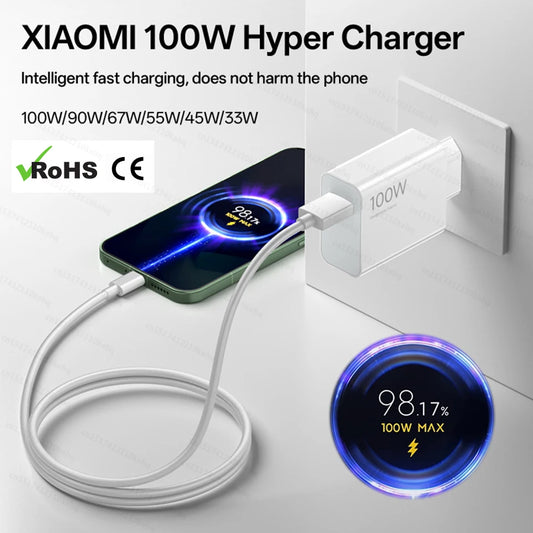 Xiaomi 100W HyperCharge Fast Charger with Type-C Cable