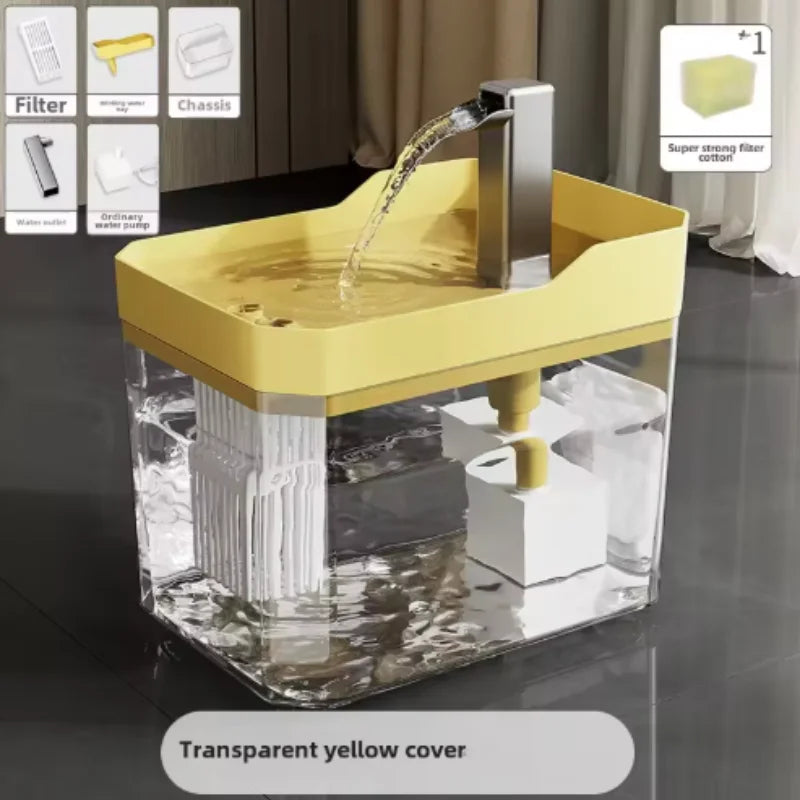 Transparent Cat Water Fountain