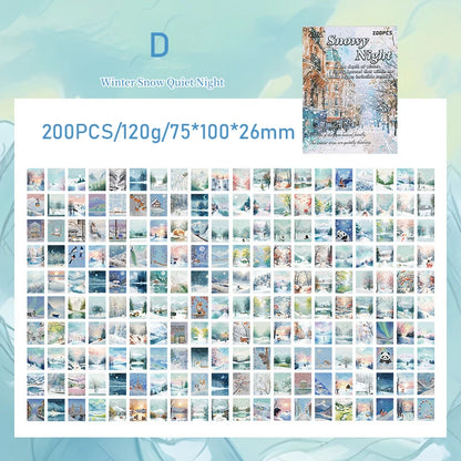 Landscape PET Collage Paper Pack for Journals & DIY Crafts