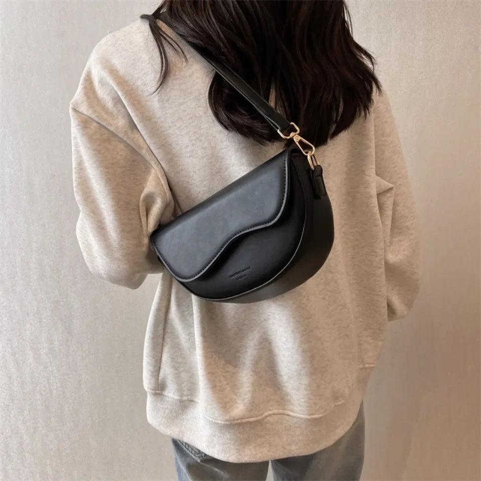 Casual Floral Embossed Leather Crossbody Shoulder Bag