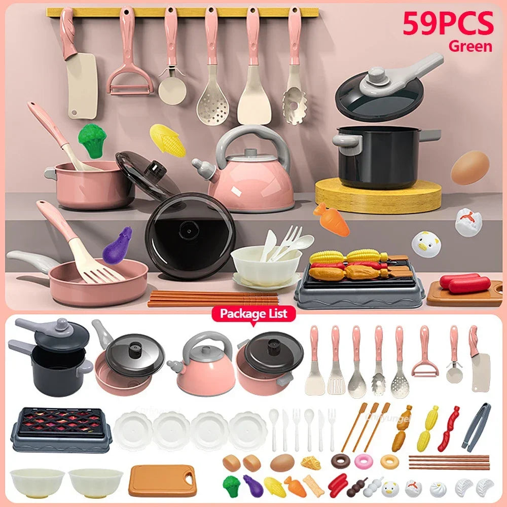 Kids Kitchen Toys Set 92/69/59 Pcs