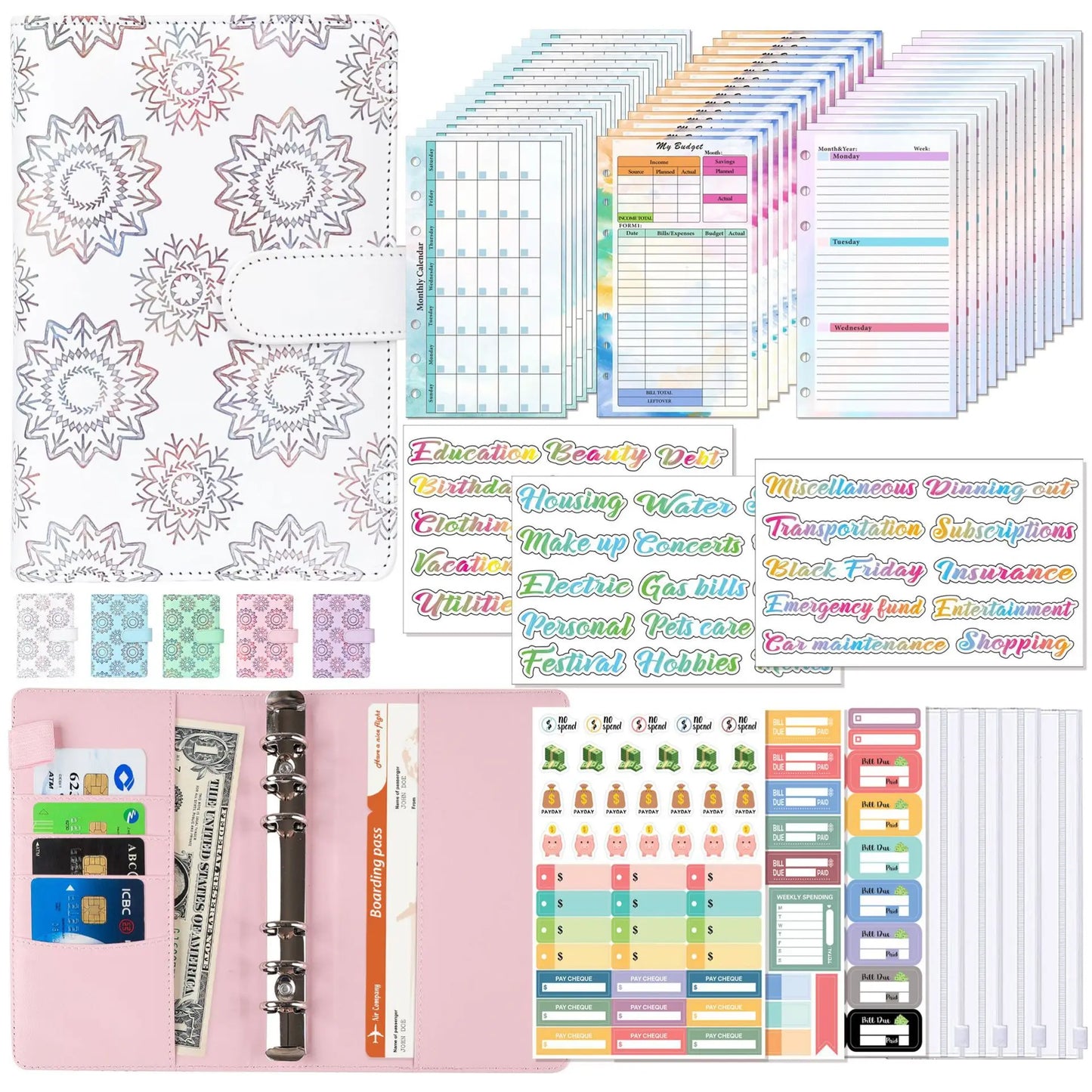 A6 Budget Planner Binder Set