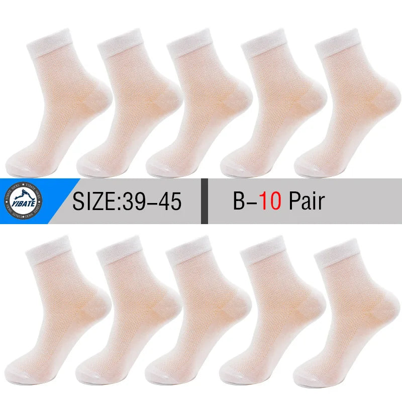 Men’s Bamboo Fiber Mesh Socks 10 Pairs