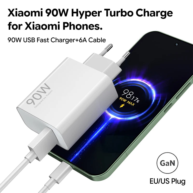 Xiaomi 90W HyperCharge Fast Charger with USB-C Cable