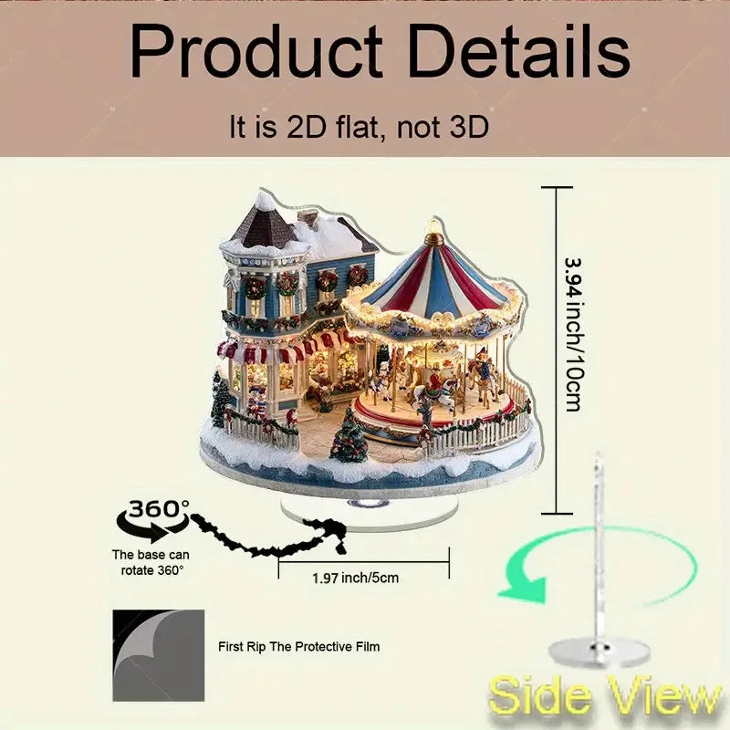 Rotating Christmas Carriage Ornament