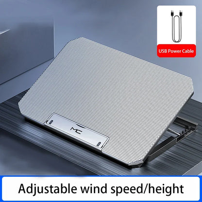 Adjustable Dual-Fan Laptop Cooler Stand with 2 USB Ports