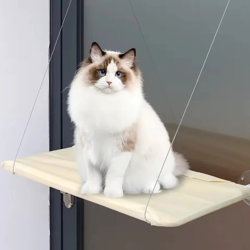 Window-Mounted Cat Hammock Bed with Suction Cups