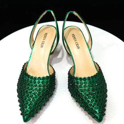 Crystal Heels & Bucket Bag Set