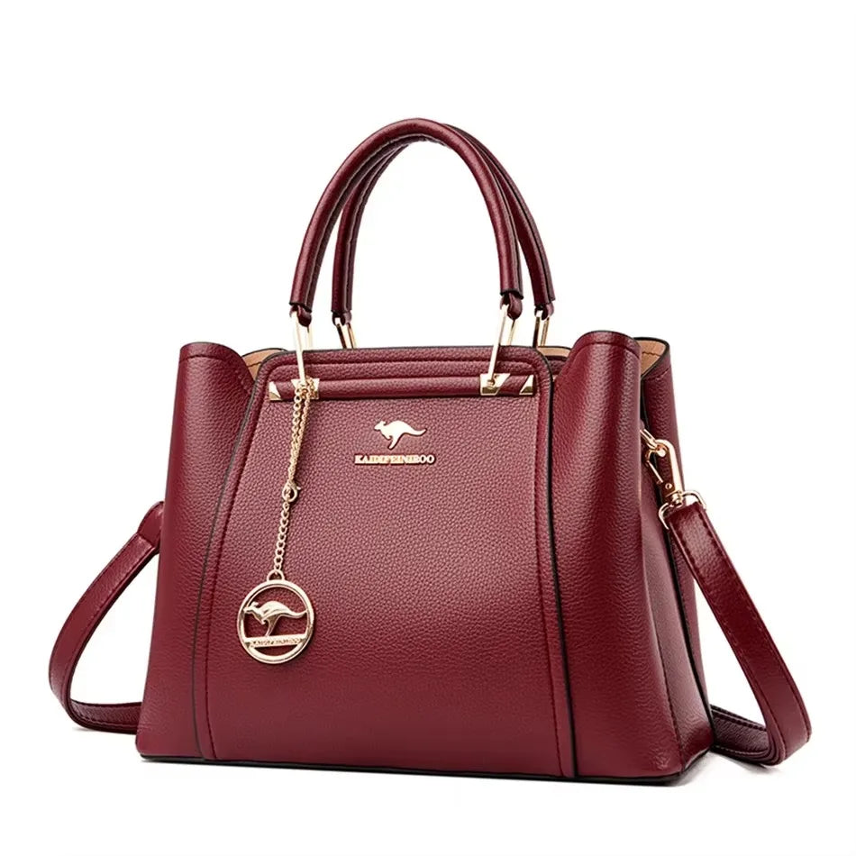 Large Capacity Women’s Leather Tote Handbag